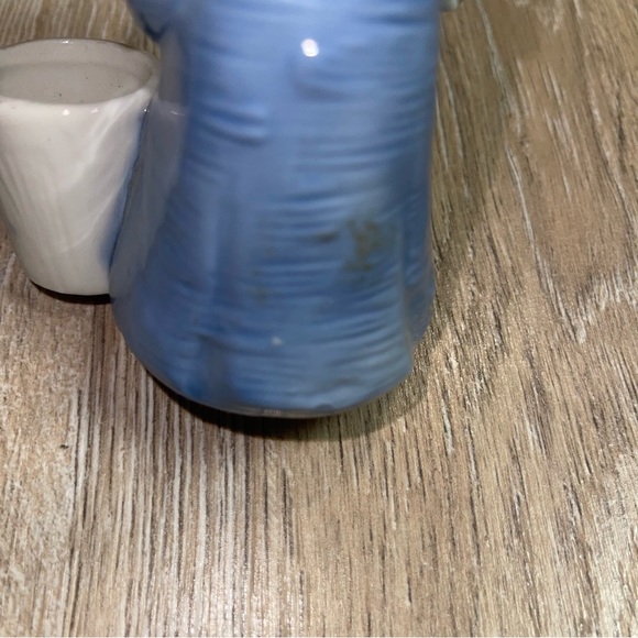 Vintage Sanmyro Blue Angel Candlestick Toothpick Decor Cherub Made In Japan - Picture 8 of 14